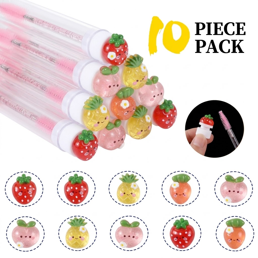 10 Pcs Fruit Eyelash Brushes i - Eyelash Extension Options 评论和价格