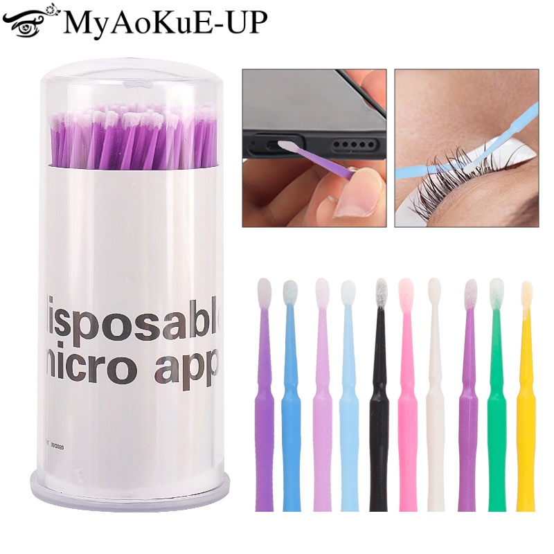 100pcs Disposable Eyelash Brus - Eyelash Extension Options 评论和价格