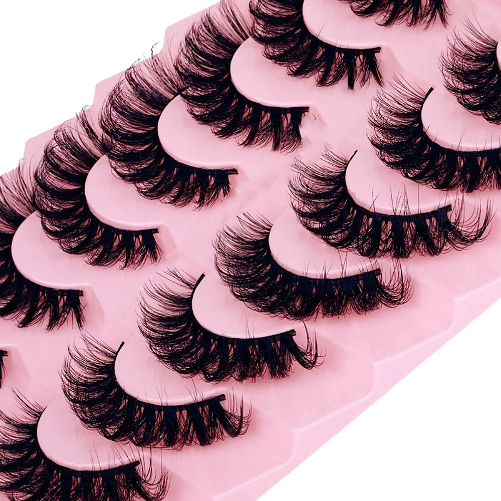 7 Pairs Cat Eye Faux Mink Stri - Eyelash Extension Cat Eye 评论和价格