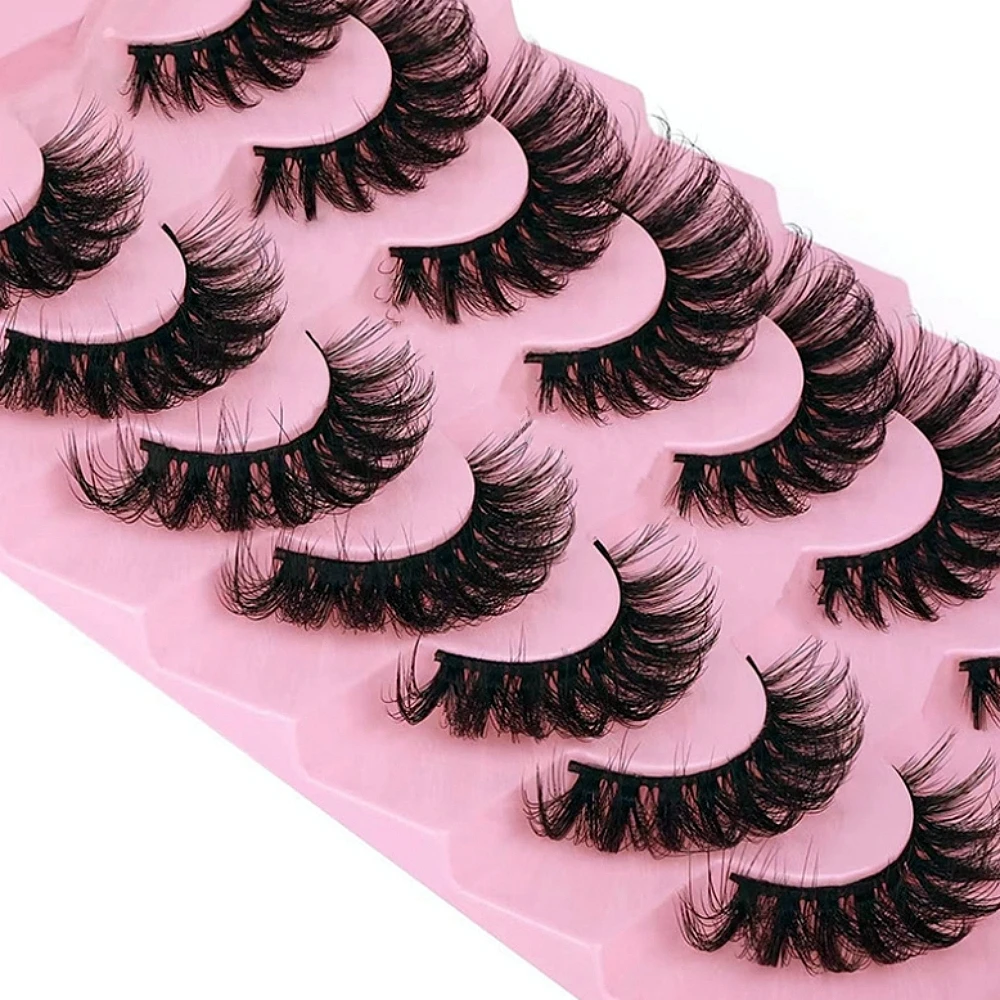 7 Pairs Cat Eye Faux Mink Stri - Eyelash Extension Cat Eye 评论和价格